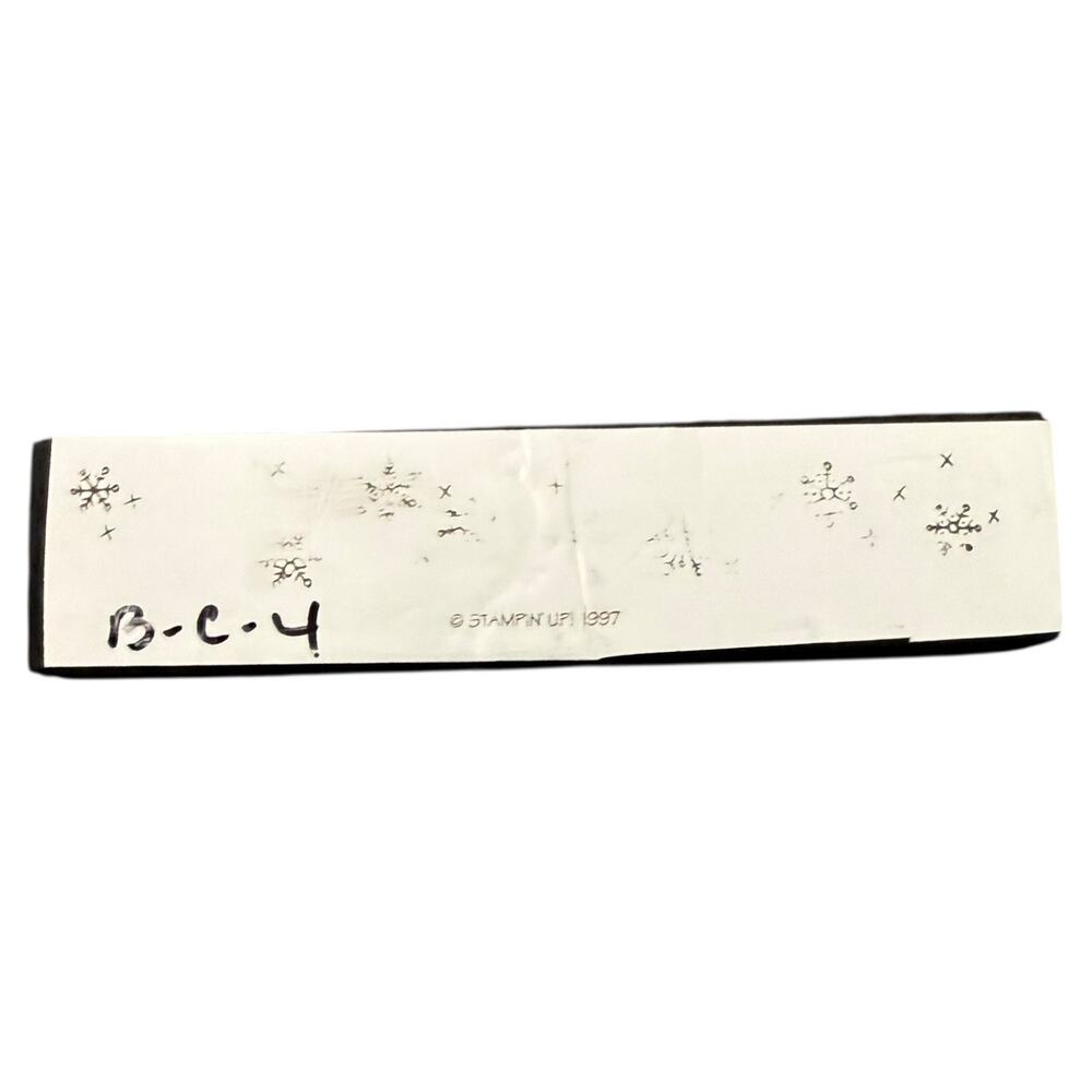 Stampin' Up! Vintage 1997 Falling Snowflakes Rubber Stamp